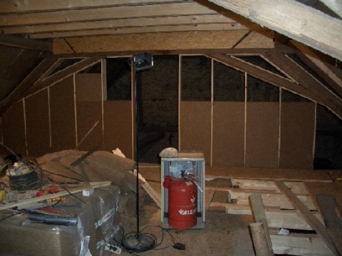 Ausbau einer Scheune zur Ferienwohnung Dämmplatten